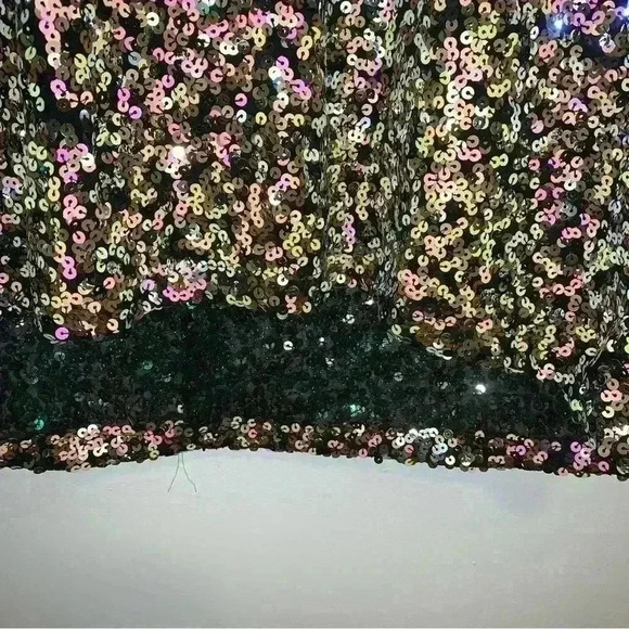 By Together Sparkle All Over Sequin V Neck Mini Dress Festive Party Size Small - Picture 5 of 12